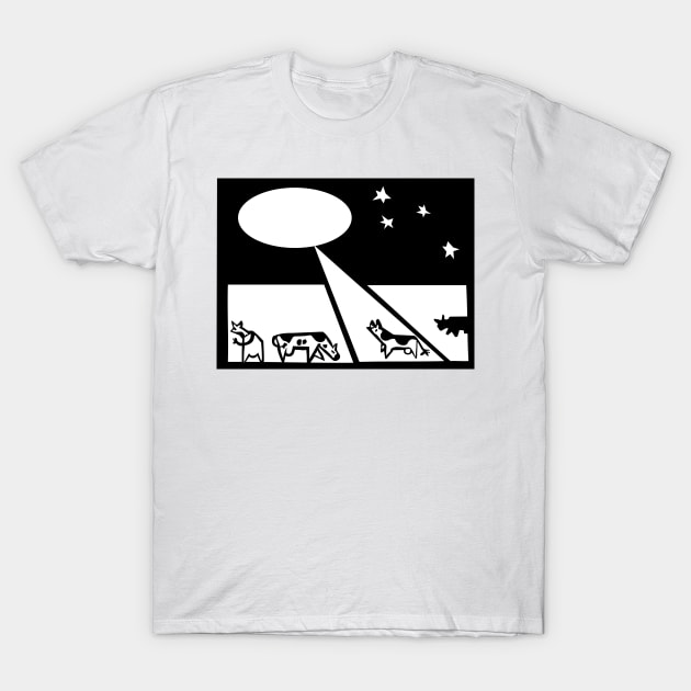 Alien Encounter T-Shirt by dumbbunnydesign